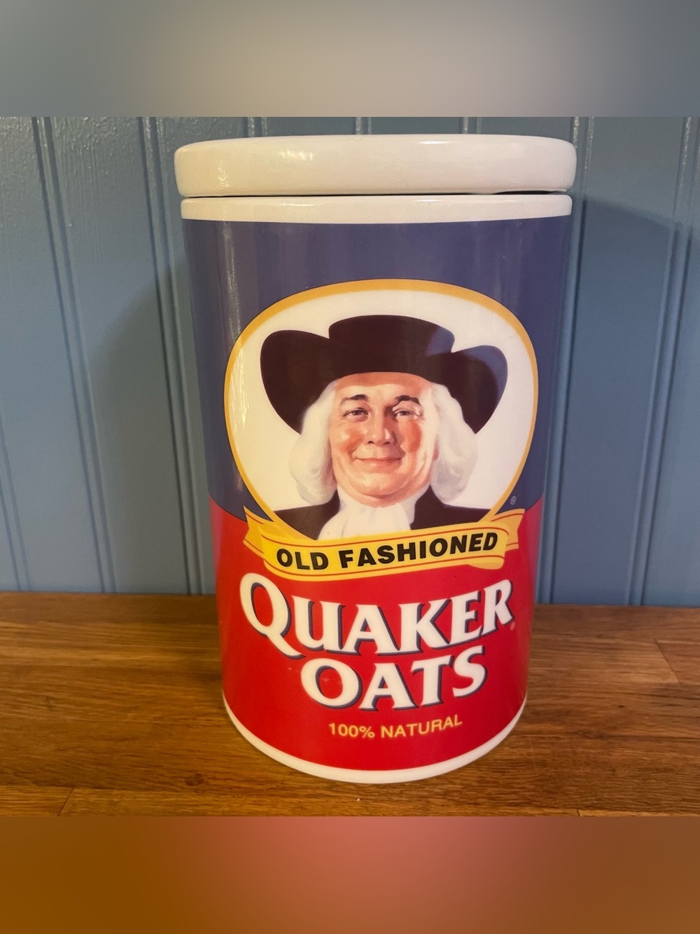 Vintage 1997 Quaker Oats 120th Anniversary Ceramic Cookie Jar